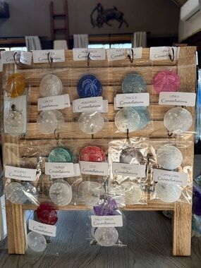 Capricorn constellation magnet & engraved Capiz sea Shell Palm/ Ocean magnets